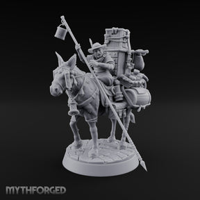 Whole Shop on Four Hooves Human Peddler on Mule