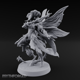 Blooming In Flight Pixie Sprite Miniature for Dungeons and Dragons, Pathfinder or other TTRPGs
