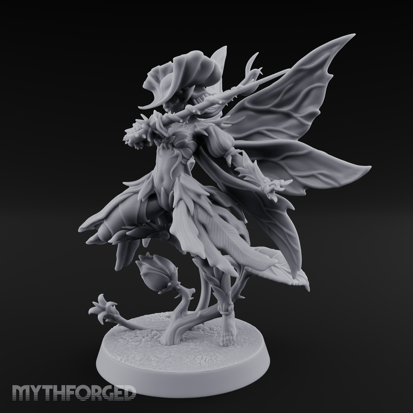 Blooming In Flight Pixie Sprite Miniature for Dungeons and Dragons, Pathfinder or other TTRPGs
