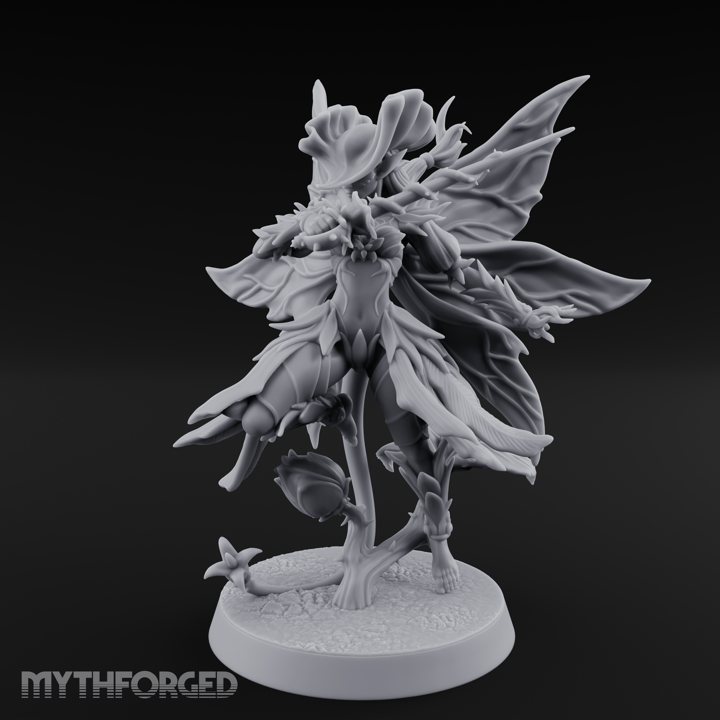 Blooming In Flight Pixie Sprite Miniature for Dungeons and Dragons, Pathfinder or other TTRPGs