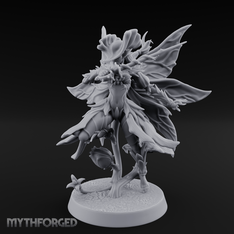 Blooming In Flight Pixie Sprite Miniature for Dungeons and Dragons, Pathfinder or other TTRPGs