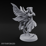 Blooming In Flight Pixie Sprite Miniature for Dungeons and Dragons, Pathfinder or other TTRPGs