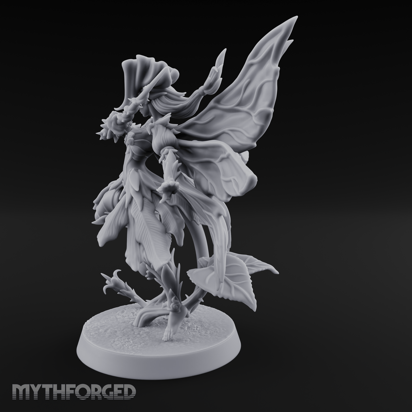 Blooming In Flight Pixie Sprite Miniature for Dungeons and Dragons, Pathfinder or other TTRPGs