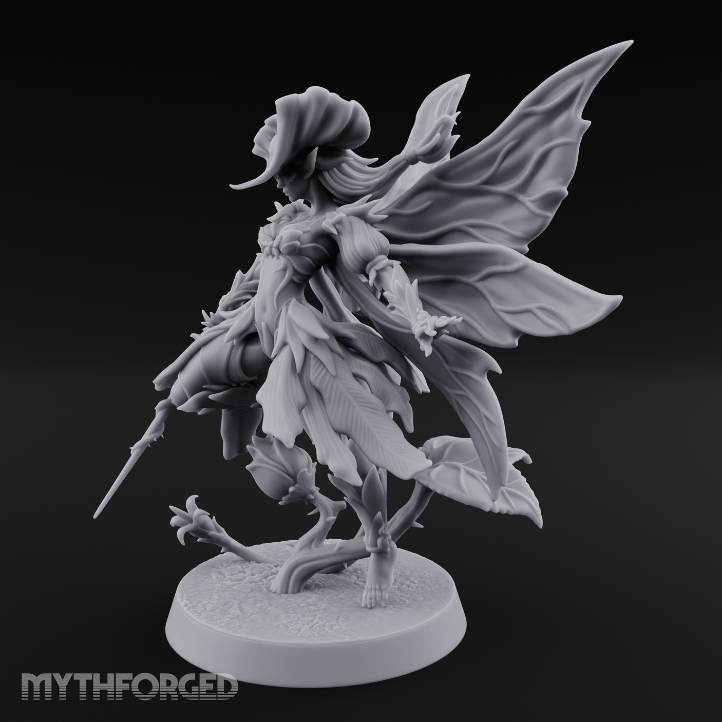 Blooming In Flight Pixie Sprite Miniature for Dungeons and Dragons, Pathfinder or other TTRPGs