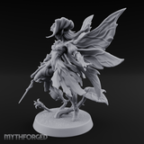 Blooming In Flight Pixie Sprite Miniature for Dungeons and Dragons, Pathfinder or other TTRPGs