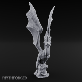 Wings Unfurled Skyward Red Dragon Miniature for Dungeons and Dragons, Pathfinder or other TTRPGs