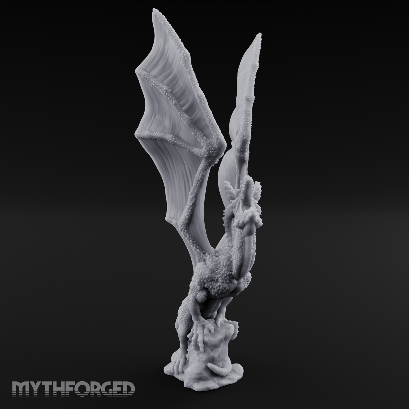 Wings Unfurled Skyward Red Dragon Miniature for Dungeons and Dragons, Pathfinder or other TTRPGs
