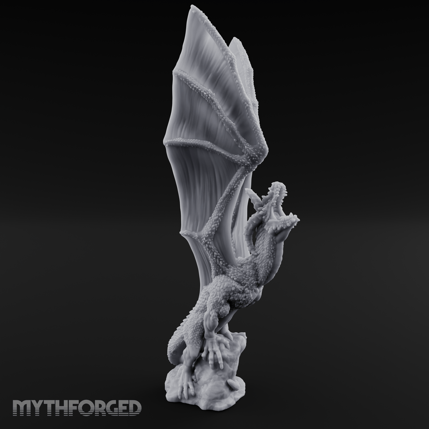 Wings Unfurled Skyward Red Dragon Miniature for Dungeons and Dragons, Pathfinder or other TTRPGs