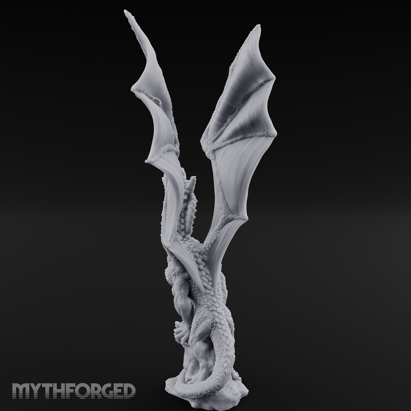 Wings Unfurled Skyward Red Dragon Miniature for Dungeons and Dragons, Pathfinder or other TTRPGs