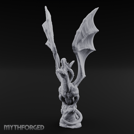 Wings Unfurled Skyward Red Dragon Miniature for Dungeons and Dragons, Pathfinder or other TTRPGs