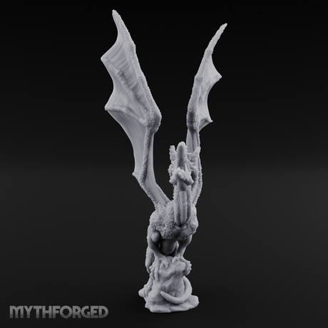 Wings Unfurled Skyward Red Dragon Miniature for Dungeons and Dragons, Pathfinder or other TTRPGs