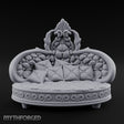 Pillow-Heaped Fleur-Crowned Noble Round Sofa Miniature for Dungeons and Dragons, Pathfinder or other TTRPGs