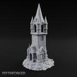 Pinnacle-Spired Rock-Perched Gothic Wizard Tower Miniature for Dungeons and Dragons, Pathfinder or other TTRPGs