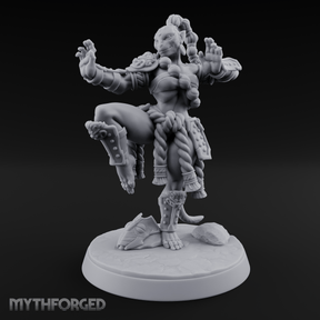 Arms Spread Commanding Hadozee Monk Miniature for Dungeons and Dragons, Pathfinder or other TTRPGs