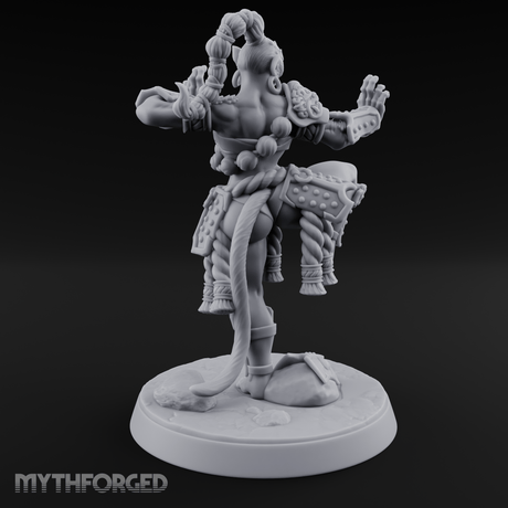 Arms Spread Commanding Hadozee Monk Miniature for Dungeons and Dragons, Pathfinder or other TTRPGs