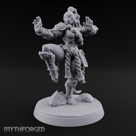 Arms Spread Commanding Hadozee Monk Miniature for Dungeons and Dragons, Pathfinder or other TTRPGs