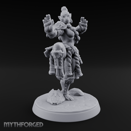 Arms Spread Commanding Hadozee Monk Miniature for Dungeons and Dragons, Pathfinder or other TTRPGs