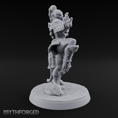 Arms Spread Commanding Hadozee Monk Miniature for Dungeons and Dragons, Pathfinder or other TTRPGs