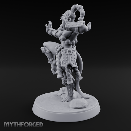 Arms Spread Commanding Hadozee Monk Miniature for Dungeons and Dragons, Pathfinder or other TTRPGs