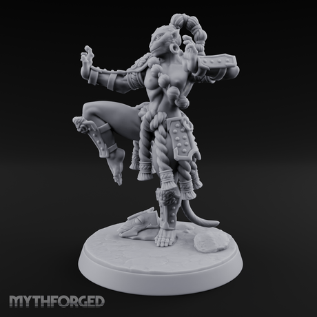 Arms Spread Commanding Hadozee Monk Miniature for Dungeons and Dragons, Pathfinder or other TTRPGs