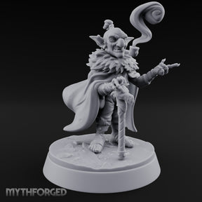 Pipe Smoking Cane Leaning Goblin Boss Miniature for Dungeons and Dragons, Pathfinder or other TTRPGs