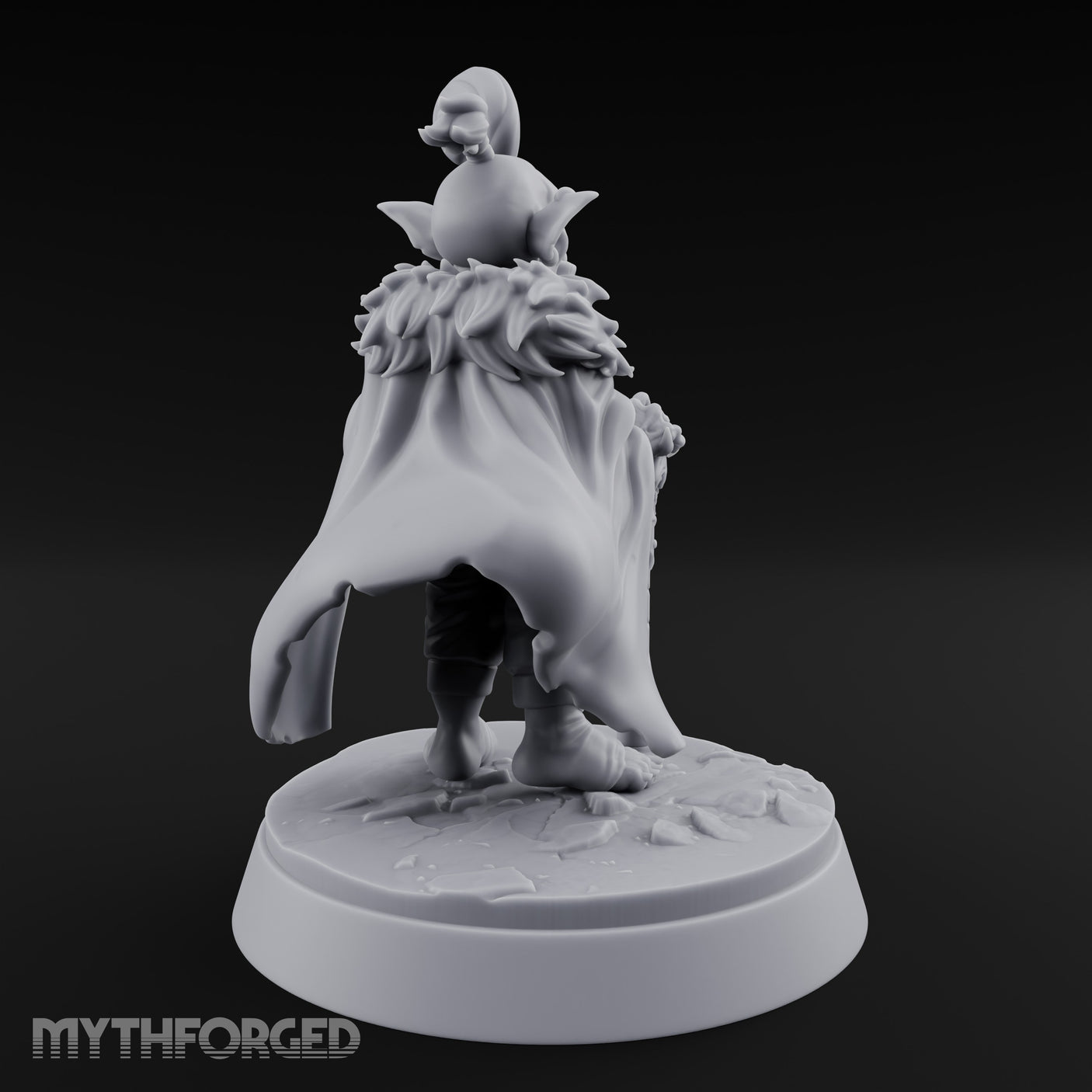 Pipe Smoking Cane Leaning Goblin Boss Miniature for Dungeons and Dragons, Pathfinder or other TTRPGs