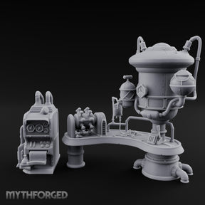 Pipe-Venting Gauge-Covered Arcane Workshop Machines Miniature for Dungeons and Dragons, Pathfinder or other TTRPGs
