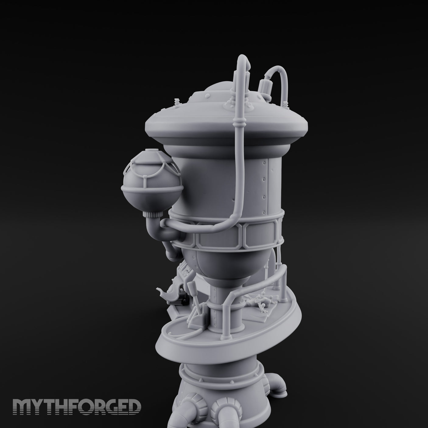Pipe-Venting Gauge-Covered Arcane Workshop Machines Miniature for Dungeons and Dragons, Pathfinder or other TTRPGs