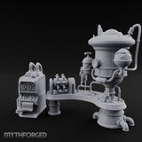 Pipe-Venting Gauge-Covered Arcane Workshop Machines Miniature for Dungeons and Dragons, Pathfinder or other TTRPGs