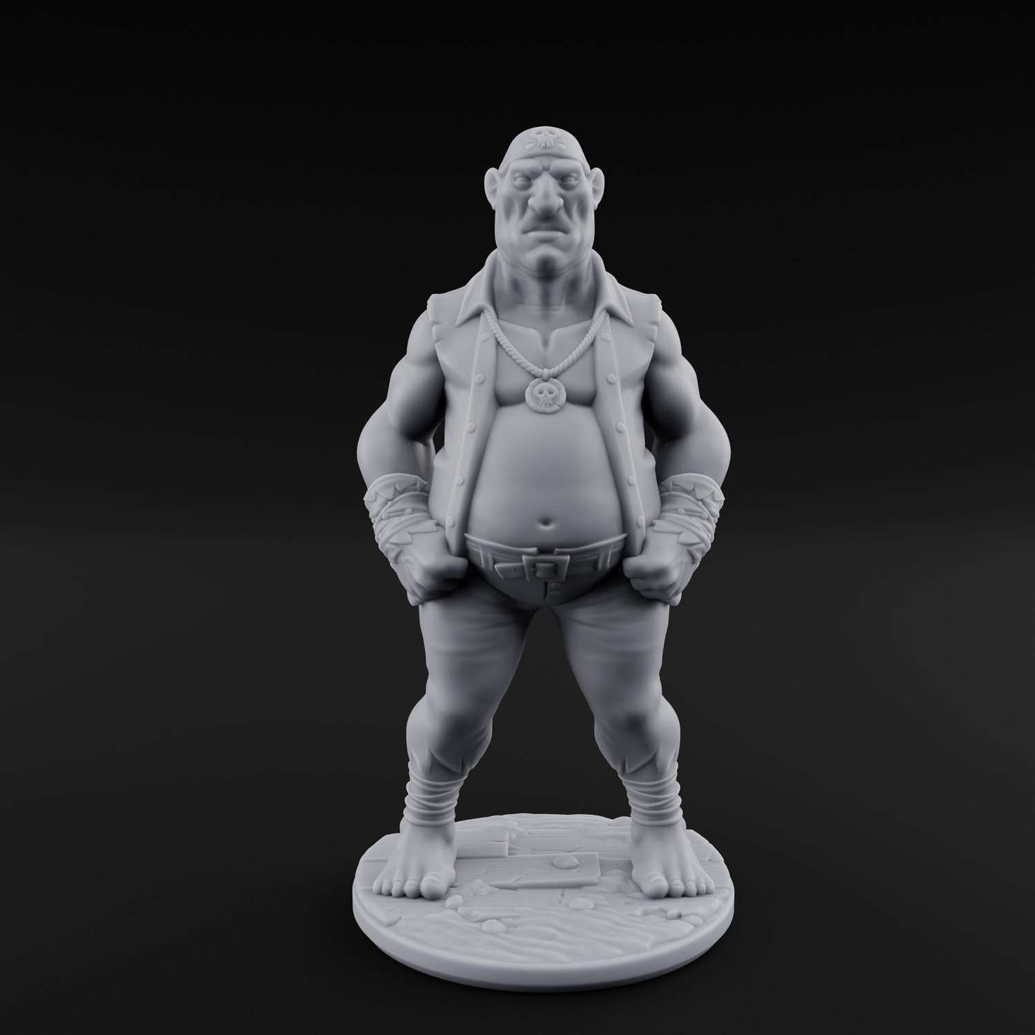 Belly Out Strutting Pirate A Miniature for Dungeons and Dragons, Pathfinder or other TTRPGs