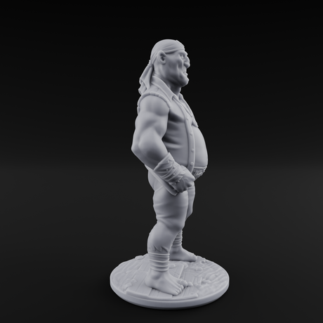 Belly Out Strutting Pirate A Miniature for Dungeons and Dragons, Pathfinder or other TTRPGs