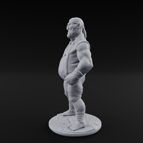 Belly Out Strutting Pirates Miniature for Dungeons and Dragons, Pathfinder or other TTRPGs