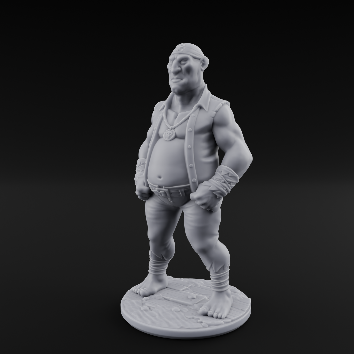 Belly Out Strutting Pirates Miniature for Dungeons and Dragons, Pathfinder or other TTRPGs