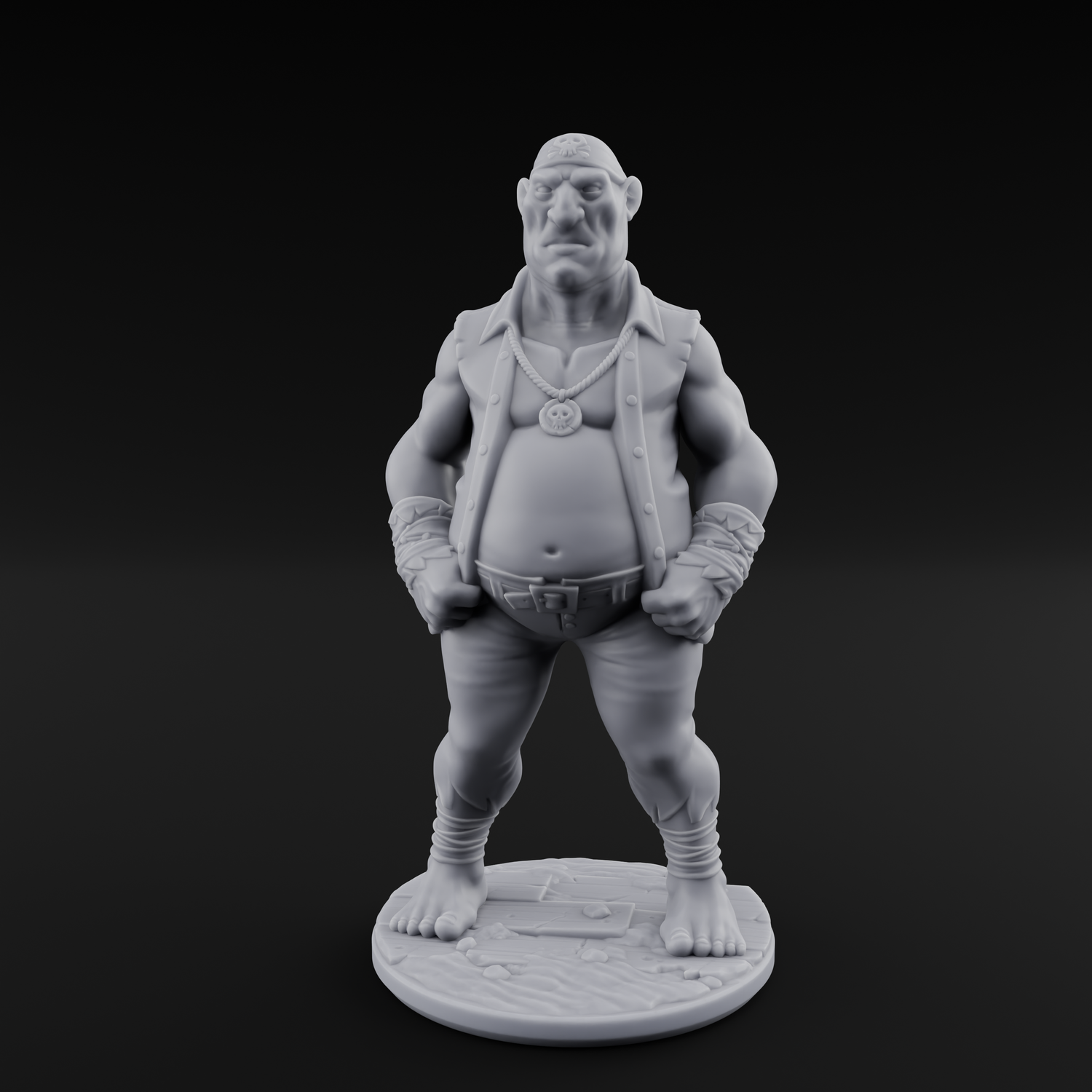 Belly Out Strutting Pirates Miniature for Dungeons and Dragons, Pathfinder or other TTRPGs