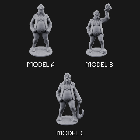 Belly Out Strutting Pirates Miniature for Dungeons and Dragons, Pathfinder or other TTRPGs