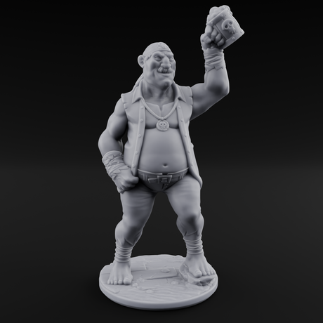 Belly Out Strutting Pirate B Miniature for Dungeons and Dragons, Pathfinder or other TTRPGs