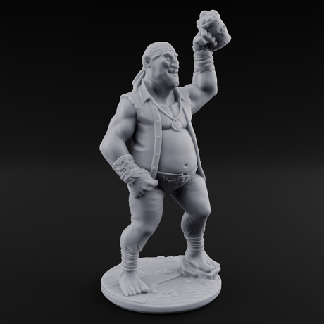 Belly Out Strutting Pirate B Miniature for Dungeons and Dragons, Pathfinder or other TTRPGs