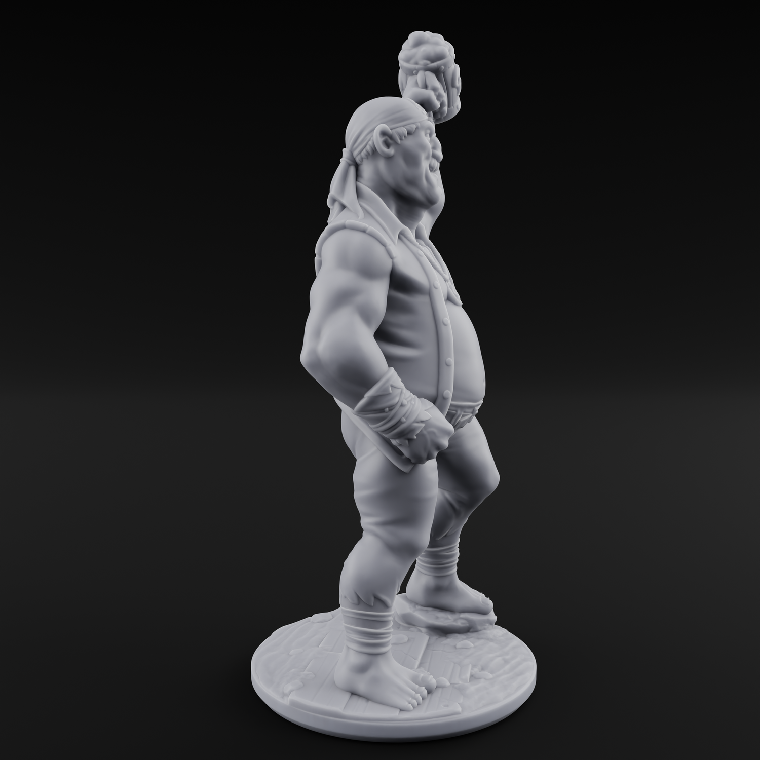 Belly Out Strutting Pirates Miniature for Dungeons and Dragons, Pathfinder or other TTRPGs