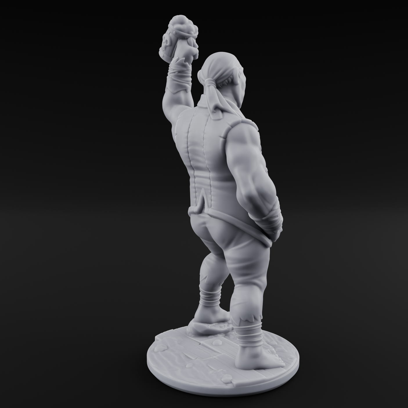 Belly Out Strutting Pirate B Miniature for Dungeons and Dragons, Pathfinder or other TTRPGs