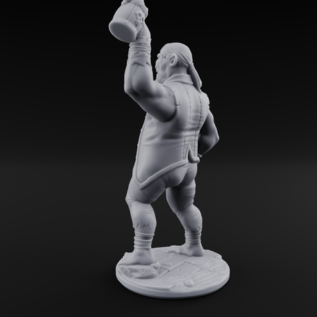 Belly Out Strutting Pirate B Miniature for Dungeons and Dragons, Pathfinder or other TTRPGs