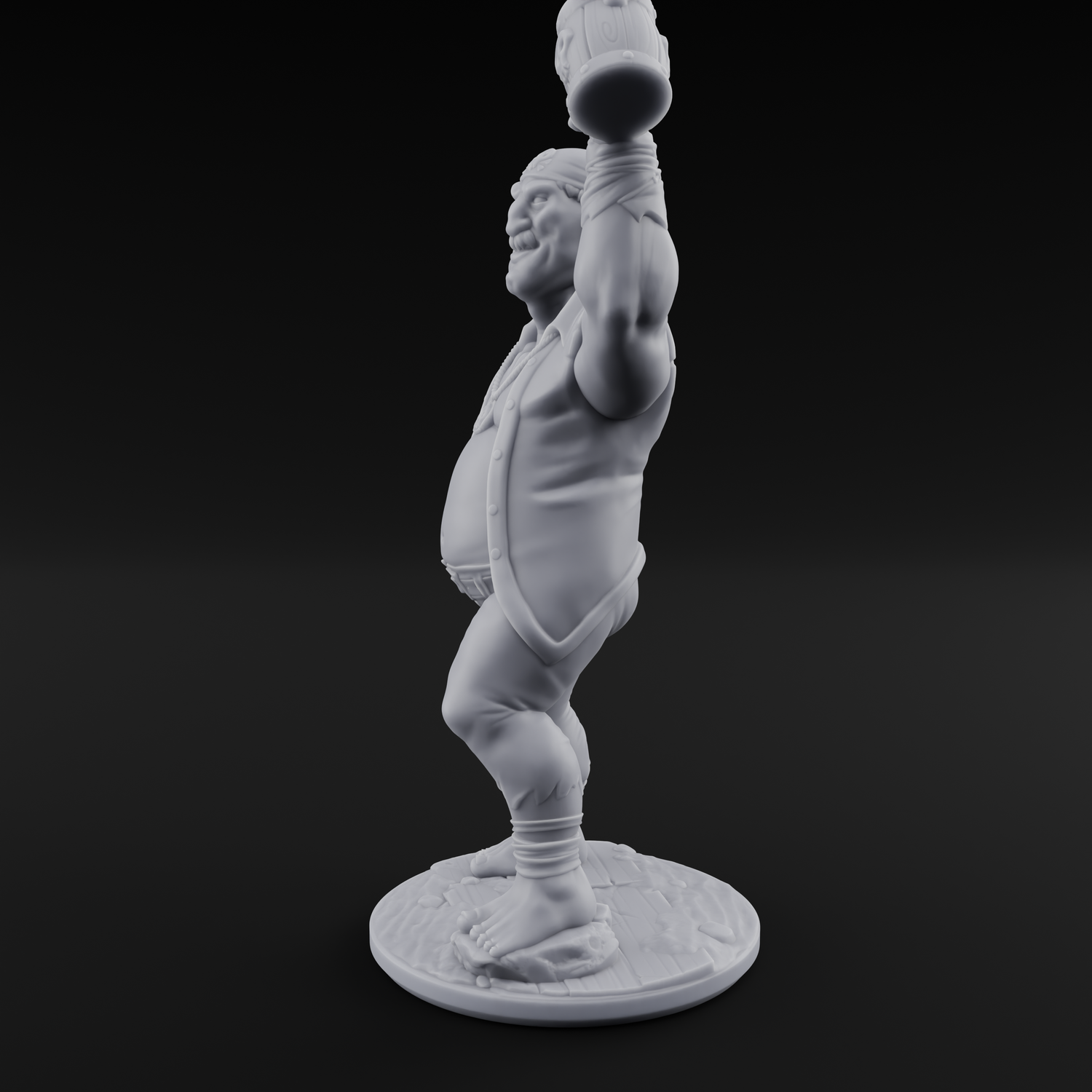 Belly Out Strutting Pirate B Miniature for Dungeons and Dragons, Pathfinder or other TTRPGs