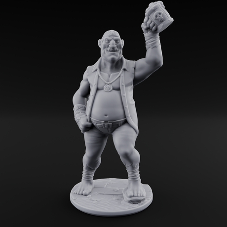 Belly Out Strutting Pirate B Miniature for Dungeons and Dragons, Pathfinder or other TTRPGs