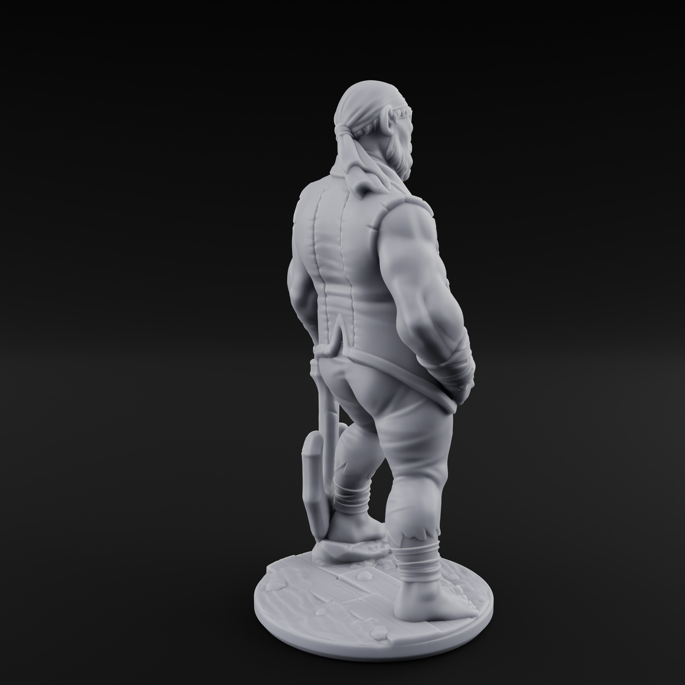 Belly Out Strutting Pirate C Miniature for Dungeons and Dragons, Pathfinder or other TTRPGs