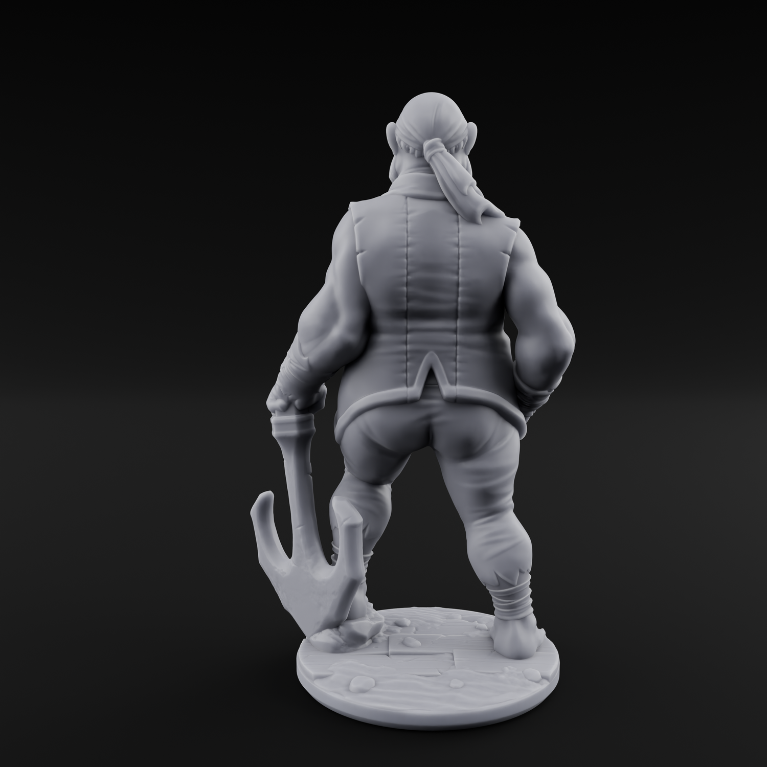 Belly Out Strutting Pirate C Miniature for Dungeons and Dragons, Pathfinder or other TTRPGs