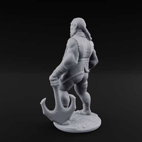 Belly Out Strutting Pirate C Miniature for Dungeons and Dragons, Pathfinder or other TTRPGs