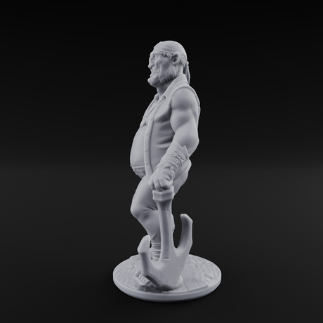Belly Out Strutting Pirates Miniature for Dungeons and Dragons, Pathfinder or other TTRPGs