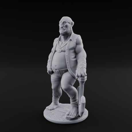 Belly Out Strutting Pirate C Miniature for Dungeons and Dragons, Pathfinder or other TTRPGs