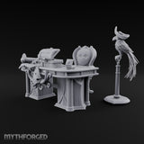 Squid Desk, Parrot Witness Wooden Pirate Captain's Desk