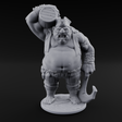 Barrel Chugging Ogre Pirate Miniature for Dungeons and Dragons, Pathfinder or other TTRPGs