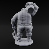 Barrel Chugging Ogre Pirate Miniature for Dungeons and Dragons, Pathfinder or other TTRPGs